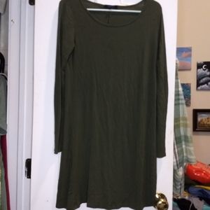 Army green t-shirt dress